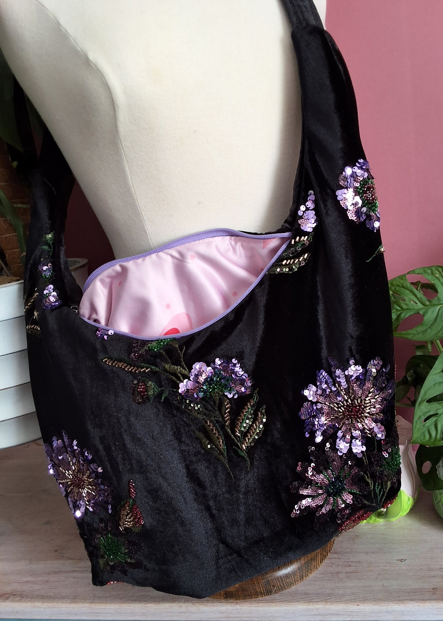 Onyx & Amethyst Sling Bag