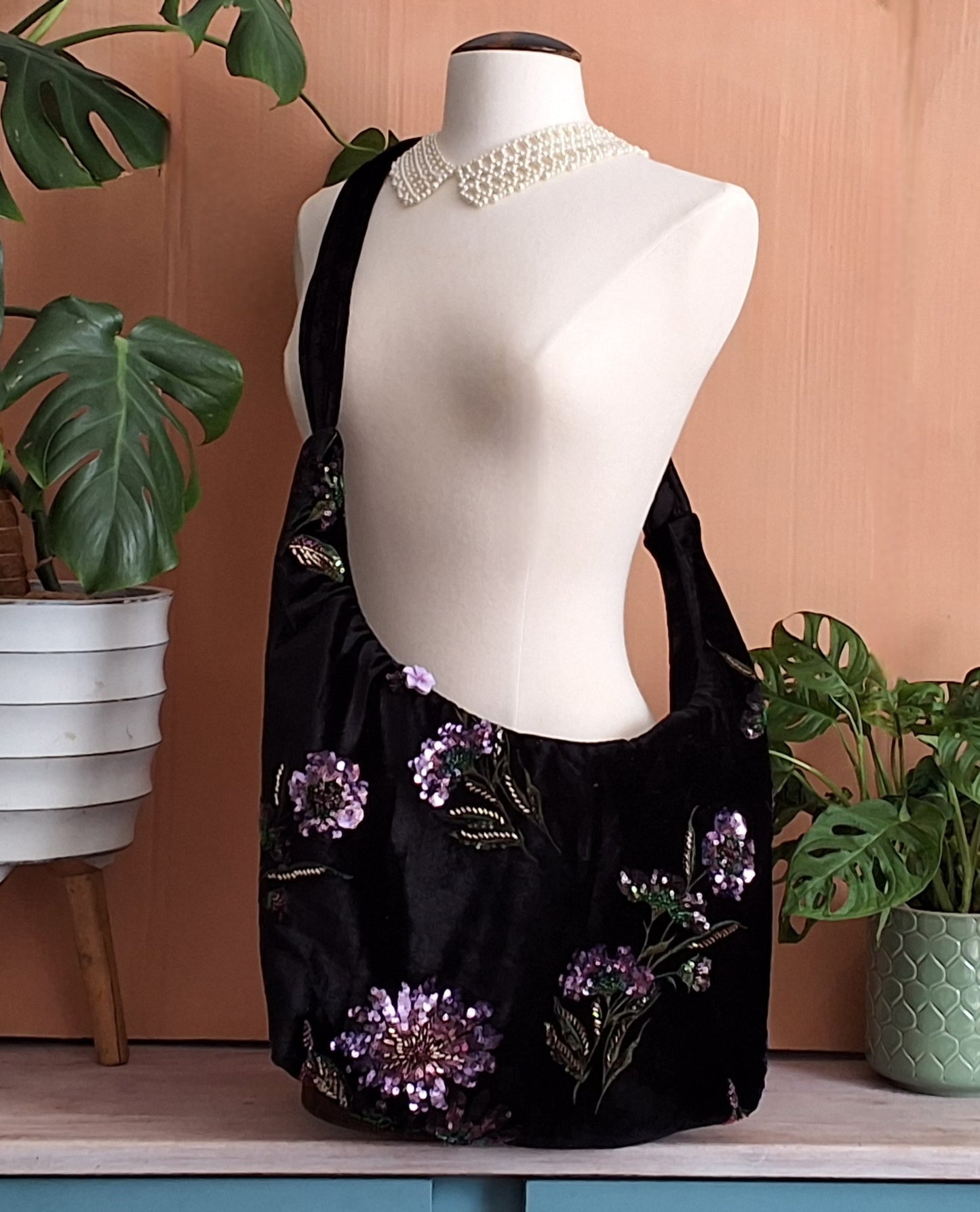 Onyx & Amethyst Sling Bag