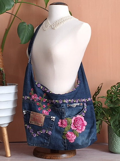 Upcycled Levi Jeans Sling Bag