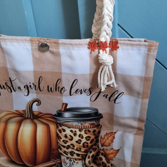 Autumn Coffee Tote Shopping Bag