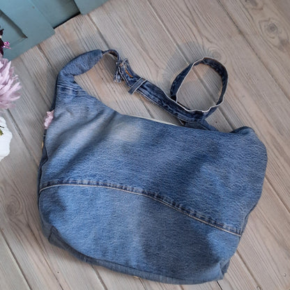 Violet Posies Slouchy Crossbody Bag