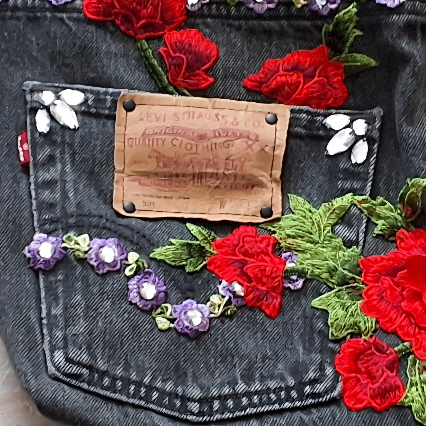 Ruby Bouquet Slouchy Crossbody Bag