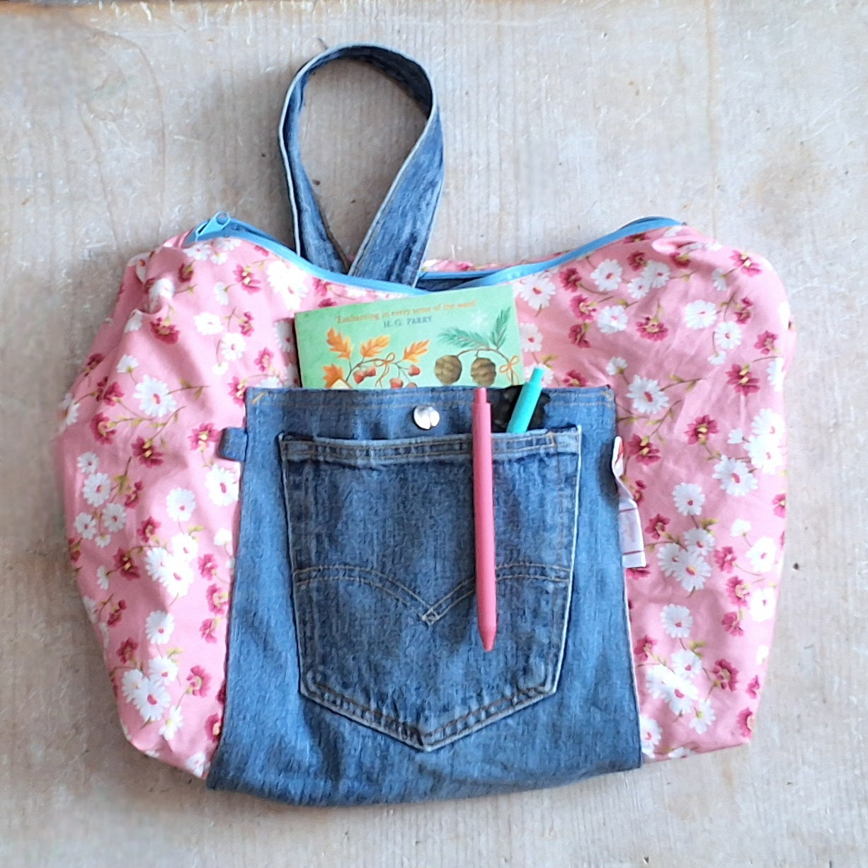 Cornflower Corsage Slouchy Crossbody Bag