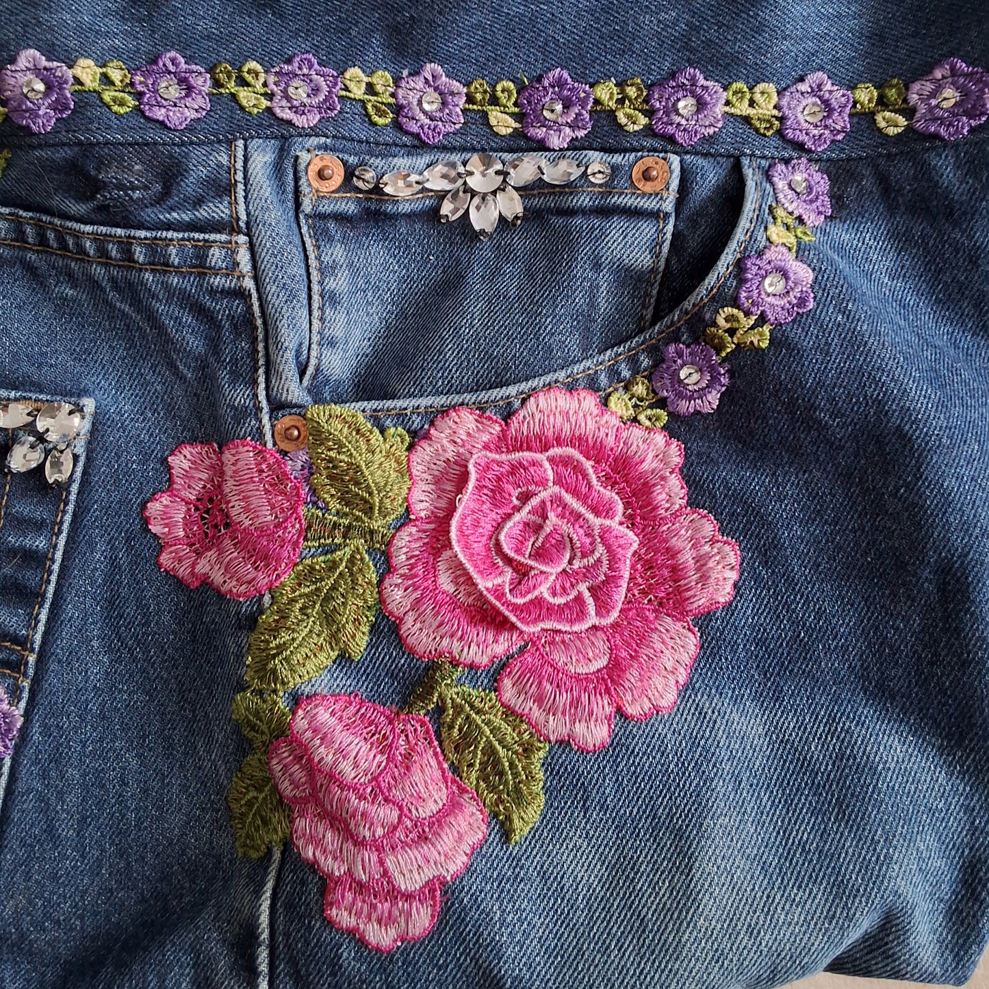 Upcycled Levi Jeans Sling Bag