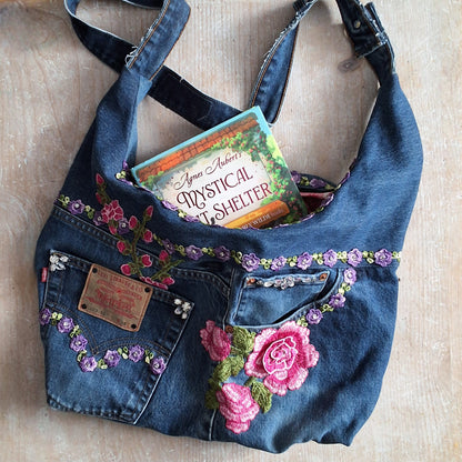 Upcycled Levi Jeans Sling Bag