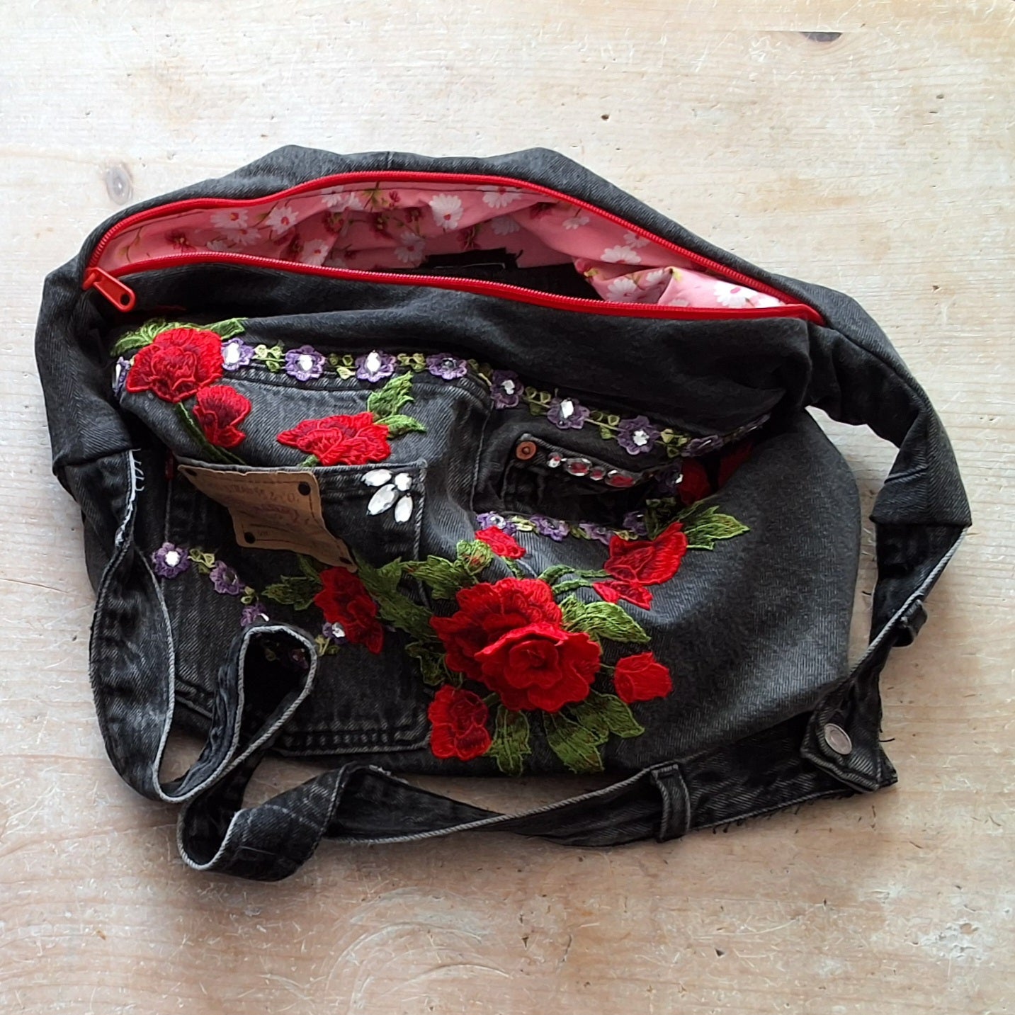 Ruby Bouquet Slouchy Crossbody Bag